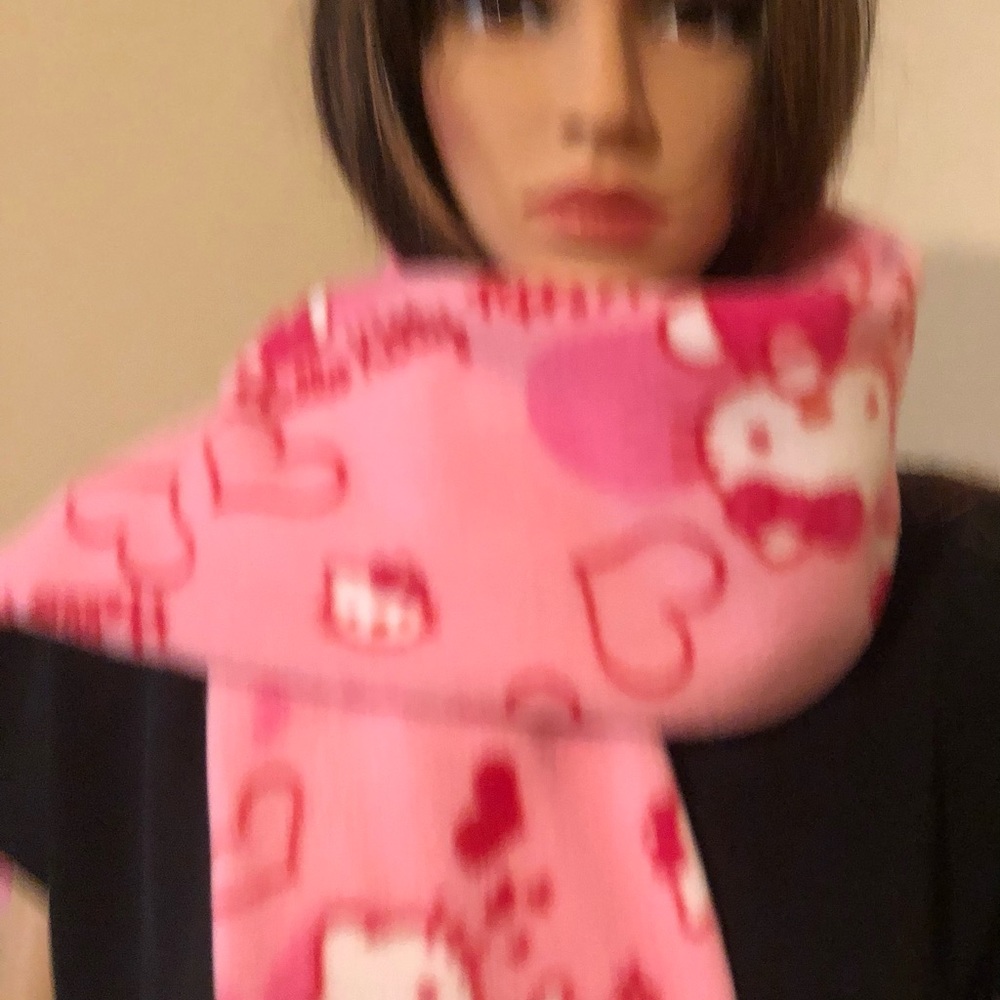 Hello Kitty Double Fleece Scarf Neck Warmer Hard to Find Print